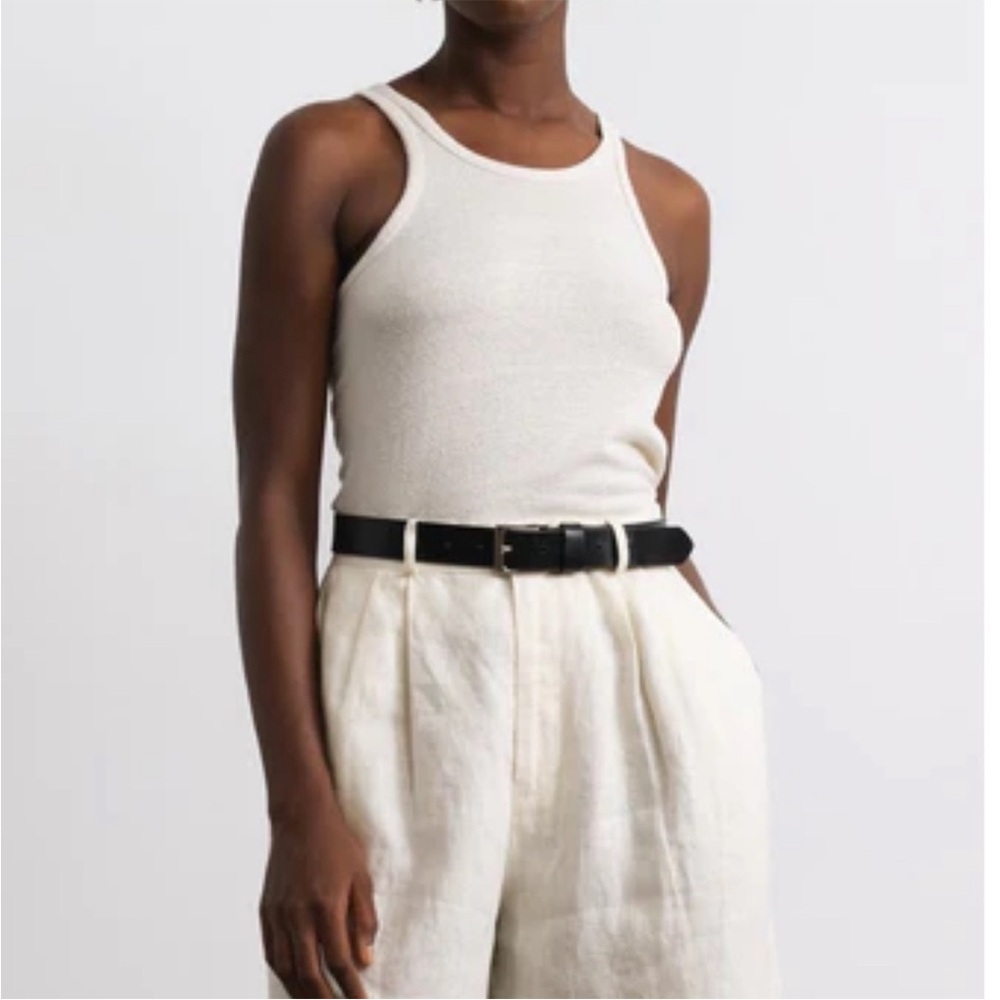 Ozma boy tank - Regen Silk Noil Jersey)Natural, Silk Tank Top, Small